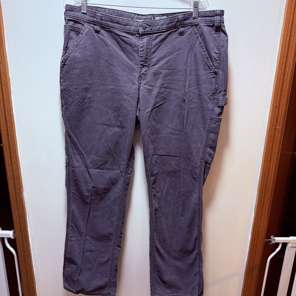 Carhartt Pants - Carhartt Cargo Carpenter Pants Womens‎ Size 18 Regular Loose Fit Gray Workwear
